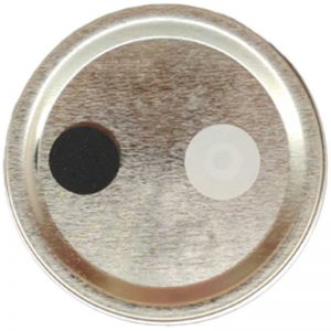 Mason jar lid with self healing injection port and filter patch