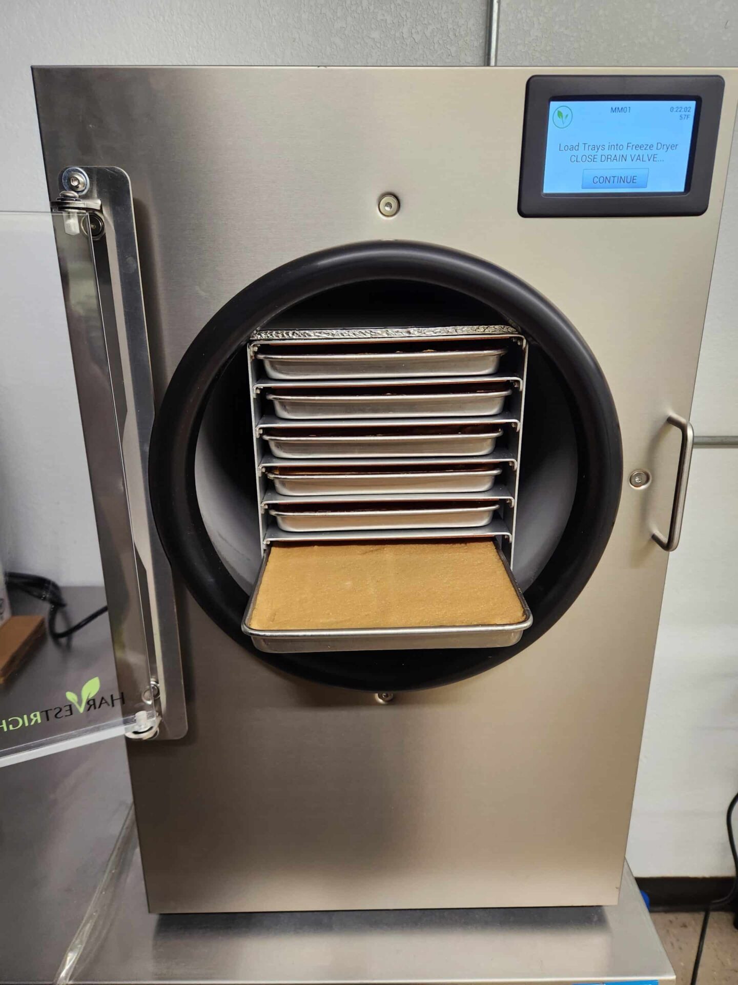 Lion's mane mushroom extract inside of a freeze drier